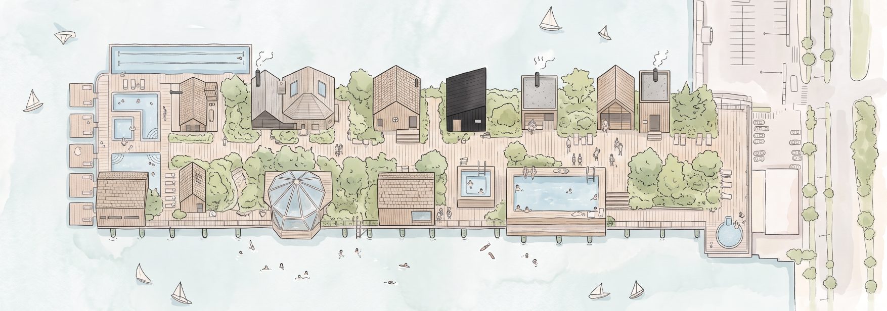 Hudson Nordic Saunas — Pier plan