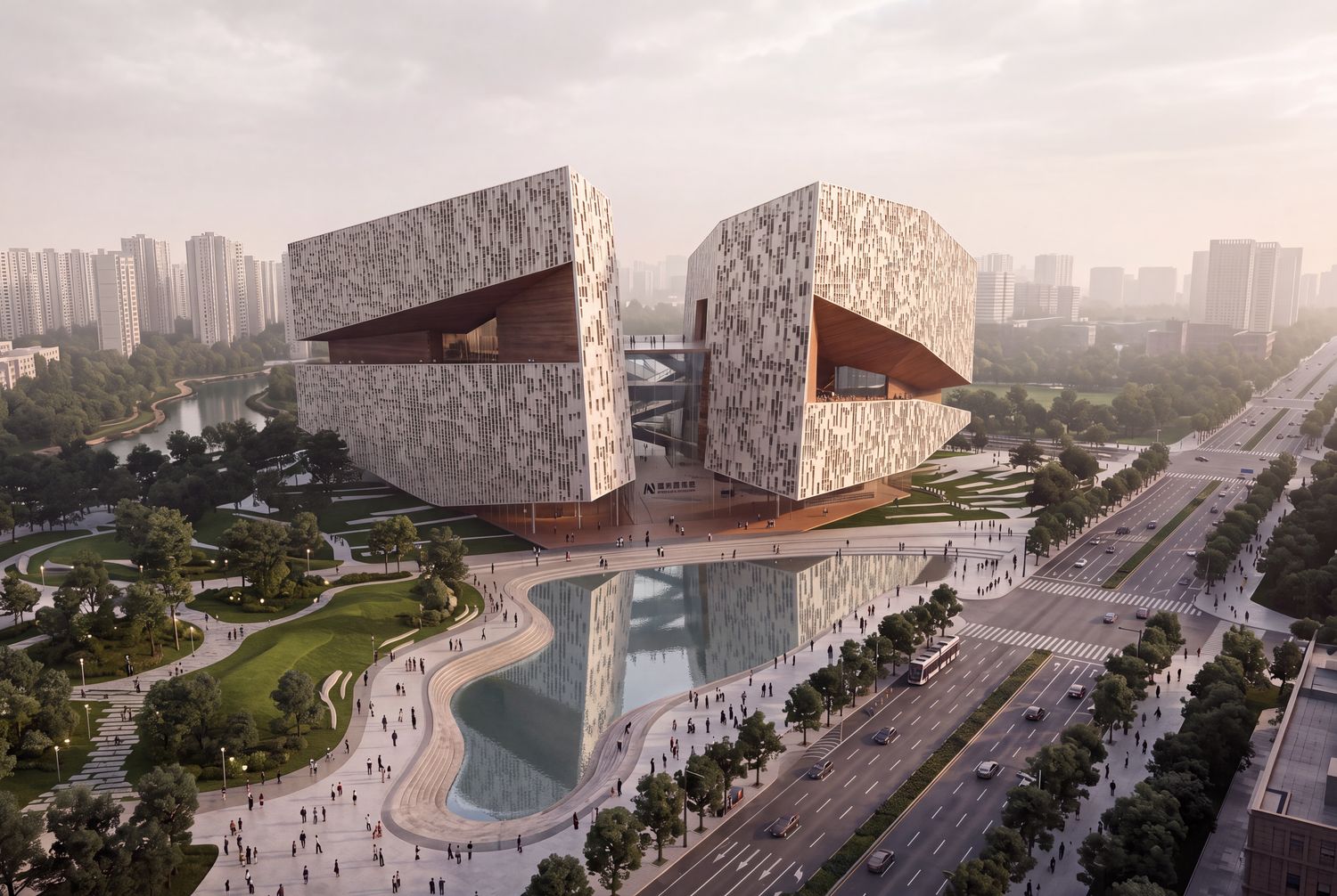 Library & Cultural Center — Nanjing, China, by Peder Fossum Ulven